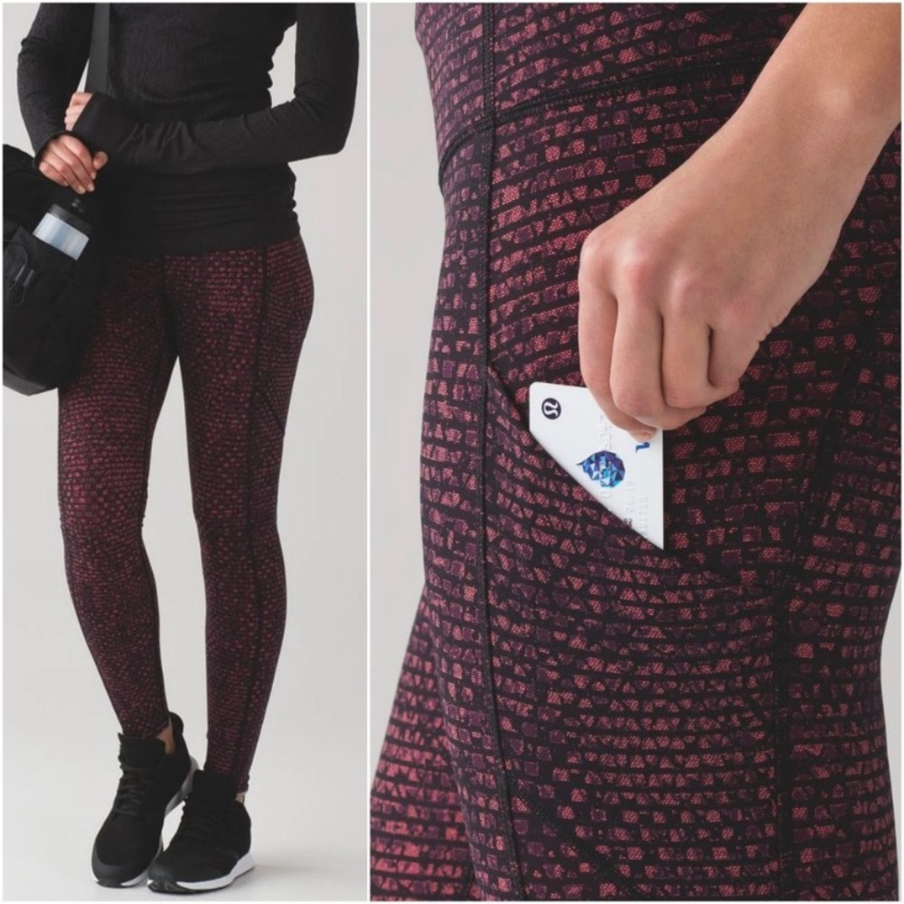SOLD Lululemon Speed Tight V Luxtreme Shatter Weave Dust Coral Plum Running